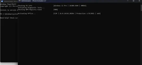 inicialización del proceos de activación