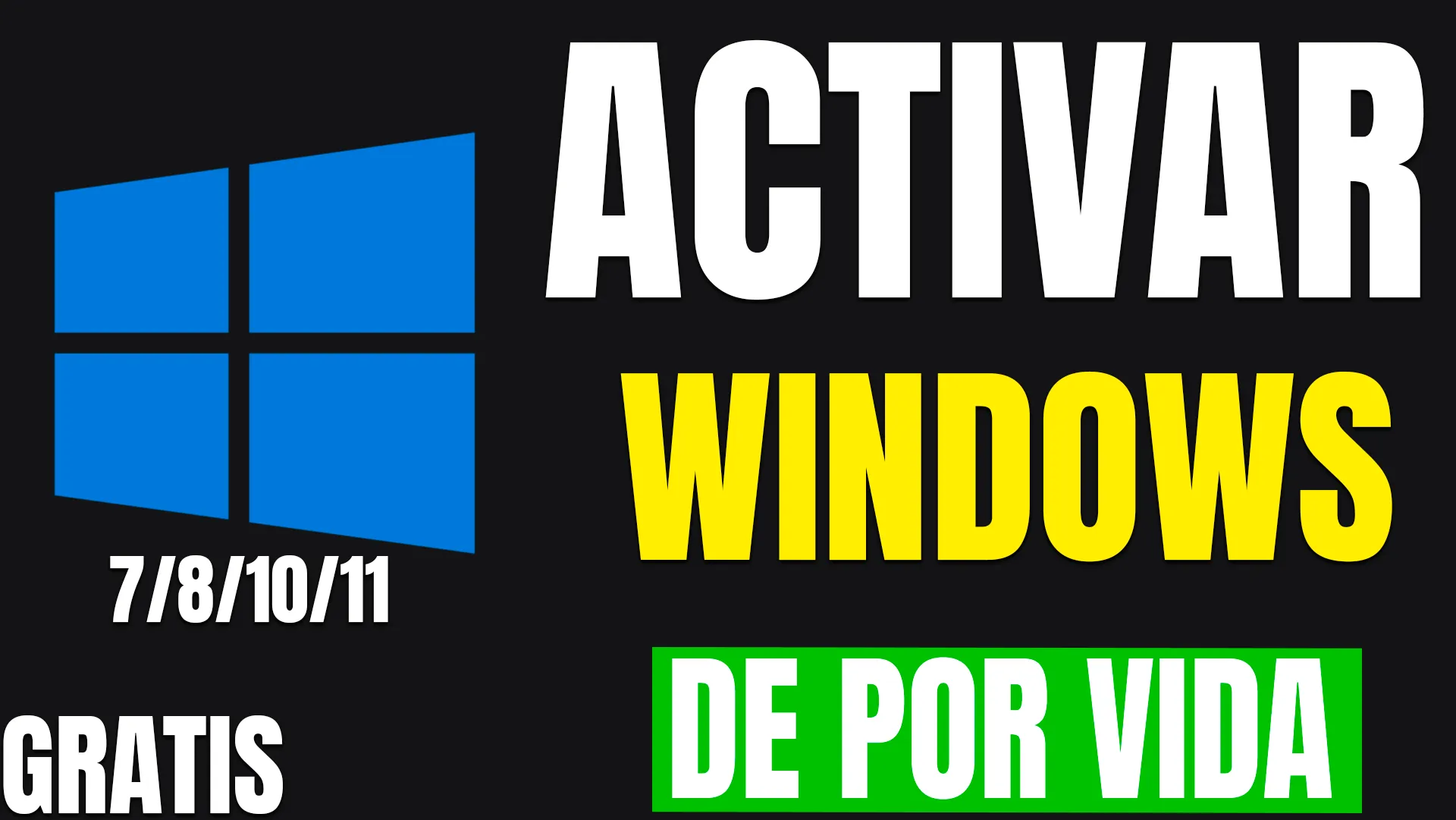 Windows 10, 11 y 7 activado permanentemente